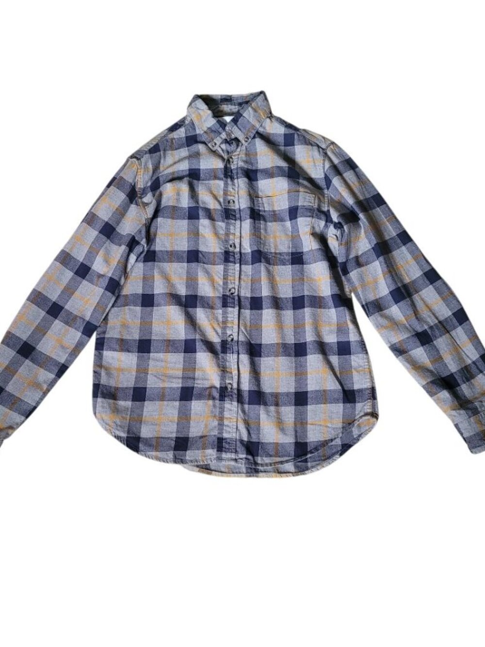 Goodfellow & Co Gray, Blue and Yellow Flannel Size S